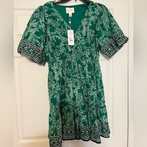 NWT Lily Pulitzer Kentlee Green and White Floral Dress